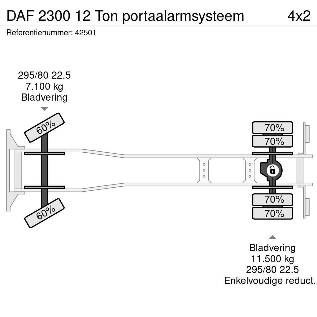 DAF 2300 12 Ton portaalarmsysteem Kipplader