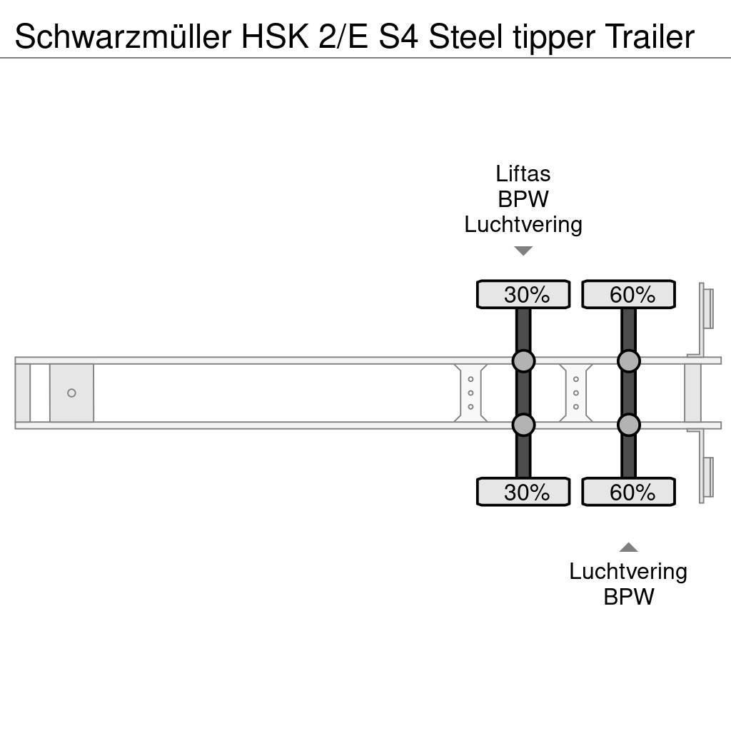 Schwarzmüller HSK 2/E S4 Steel tipper Trailer Kippladerauflieger