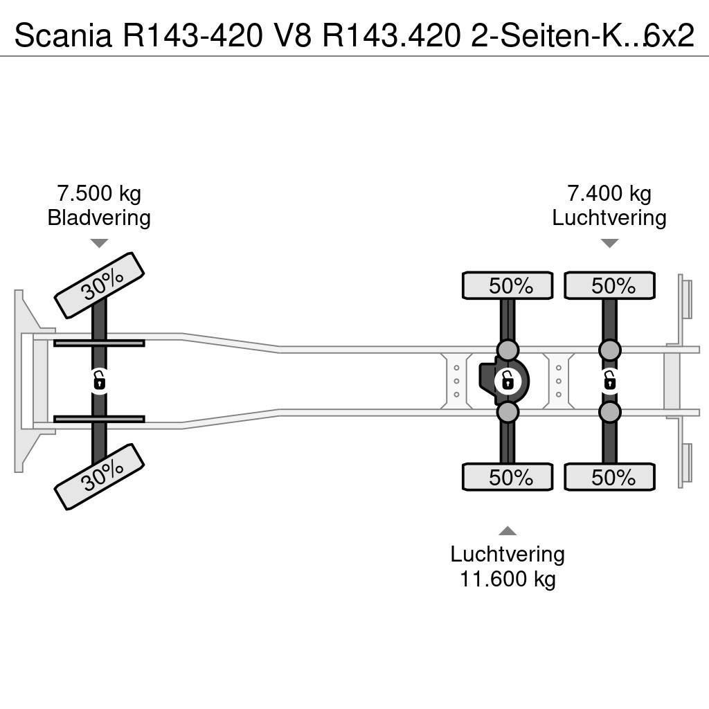 Scania R143-420 V8 R143.420 2-Seiten-Kipper 6x2 Manualget Kipper