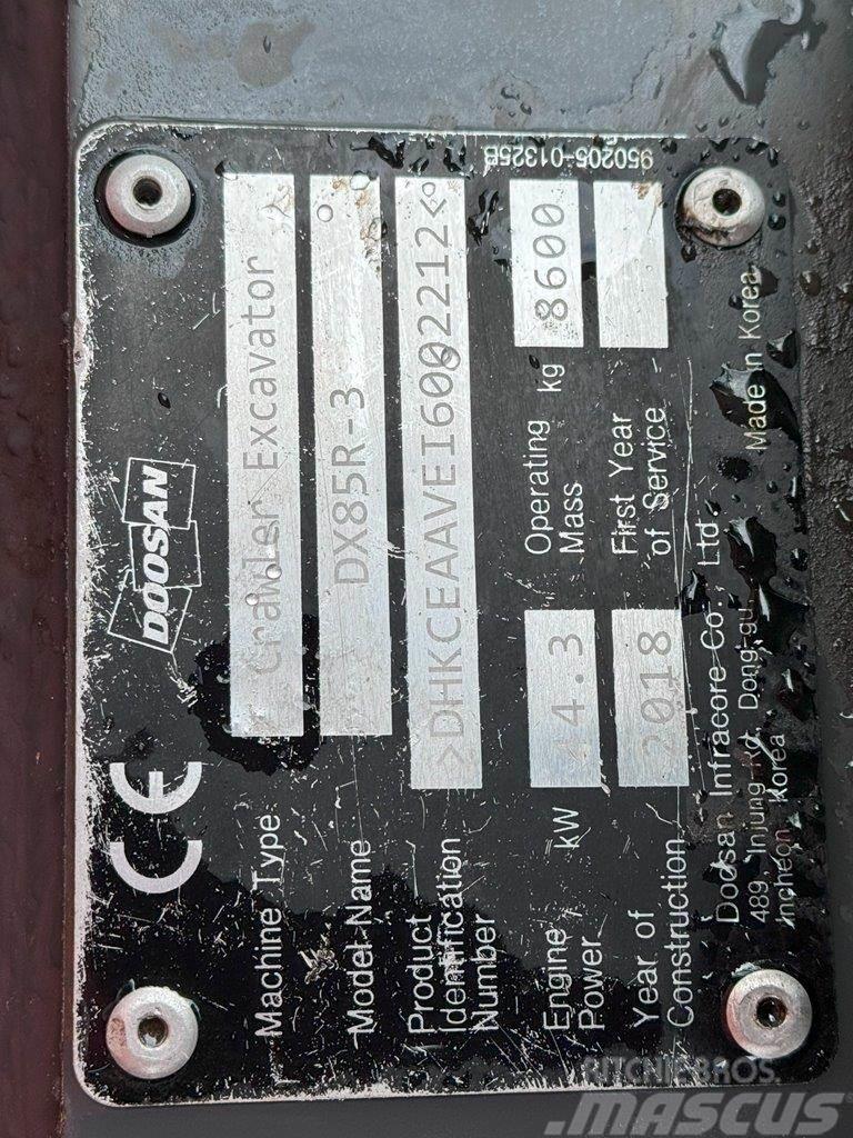 Doosan DX85R-3 Midibagger  7t - 12t
