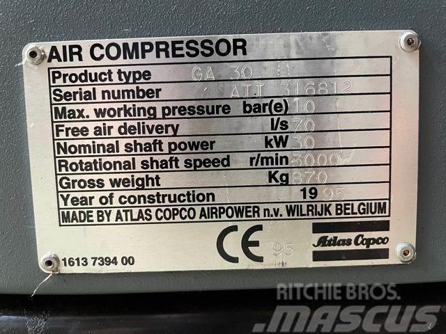 Atlas Copco GA30 el-skruekompressor Kompressoren