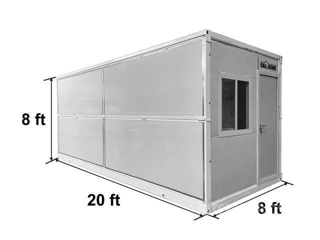  20 ft x 8 ft x 8 ft Foldable Metal Storage Shed wi Lagerbehälter