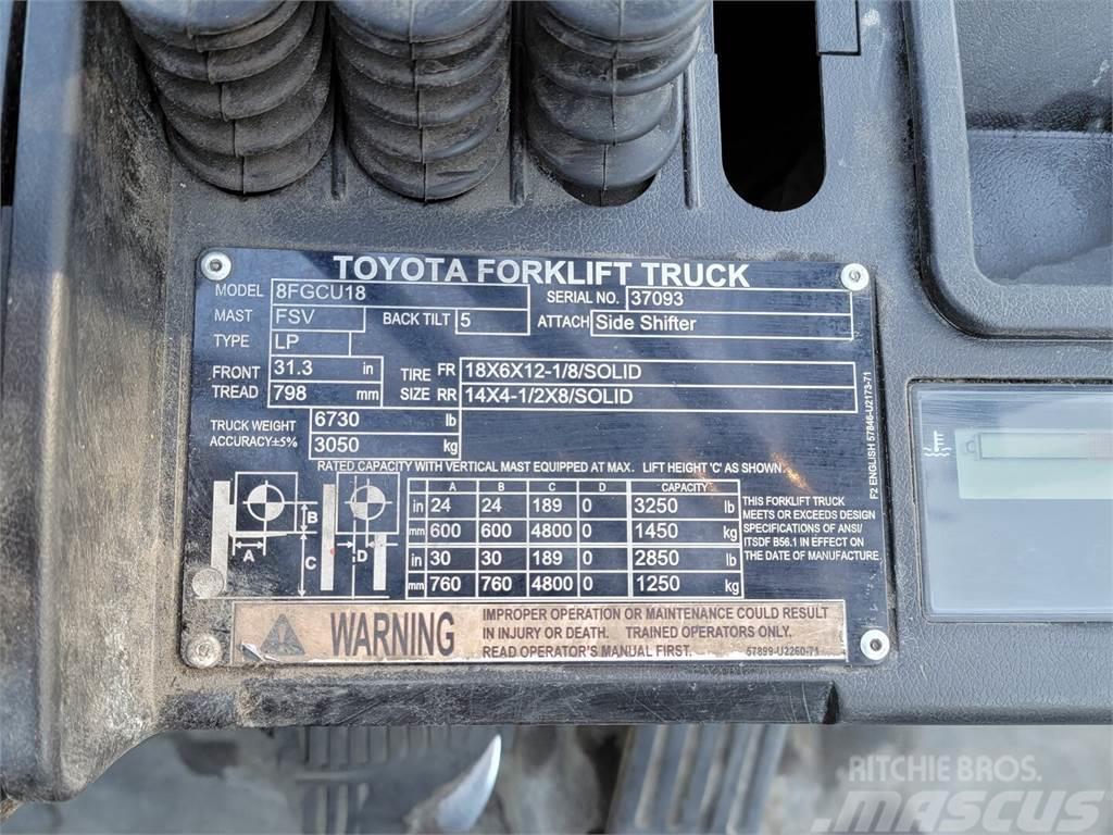 Toyota 8FGCU18 Gasstapler