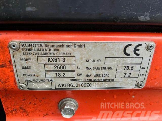Kubota Minibagger KX 61 Minibagger 2245h, incl. Grabn+T Minibagger < 7t