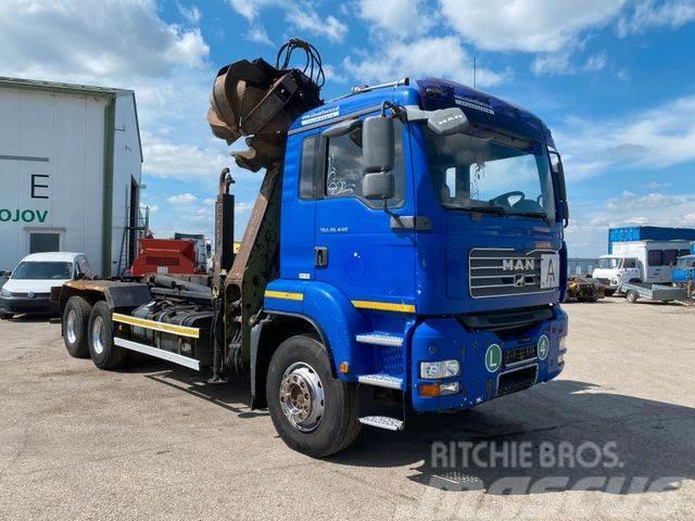 MAN TGA 26.440 6X4 for containers with crane vin 874 Abrollkipper