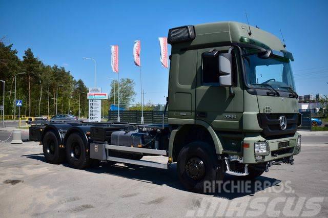 Mercedes-Benz ACTROS 3344 6x6 Chassis Twist Lock BDF LIKE NEW! Wechselfahrgestell