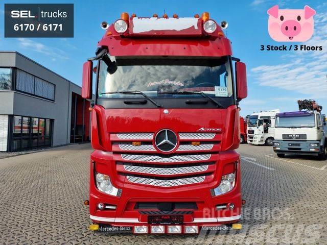 Mercedes-Benz Actros / Durchladezug / 3 Stock / Lenkachse Tiertransporter
