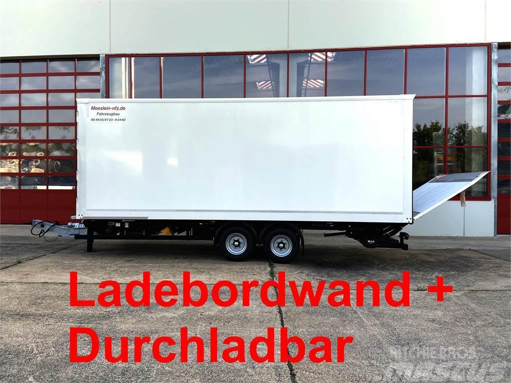 Möslein TK0105D-L Weiß Tandem Koffer, Ladebordwand 1,5 t  Anhänger-Kastenaufbau