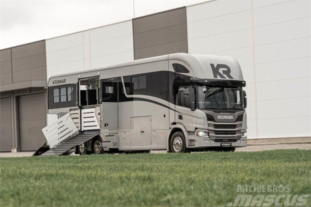 Scania P410 6x2*4 KRISMAR 6 hästar Tiertransporter