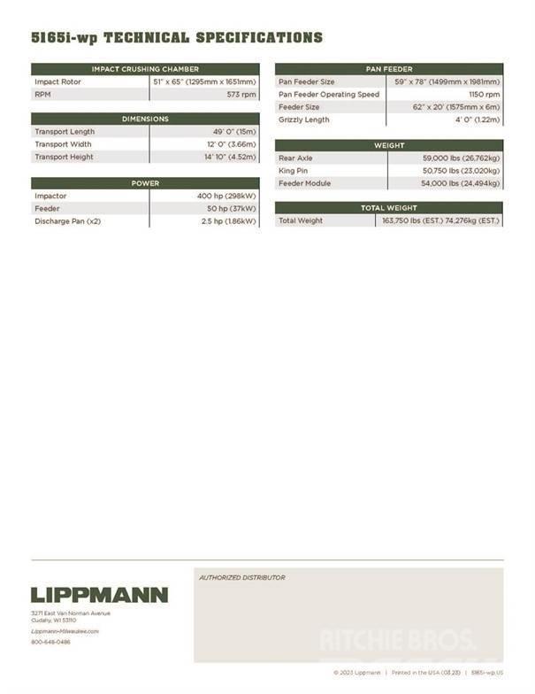 Lippmann 5165i WP Pulverisierer