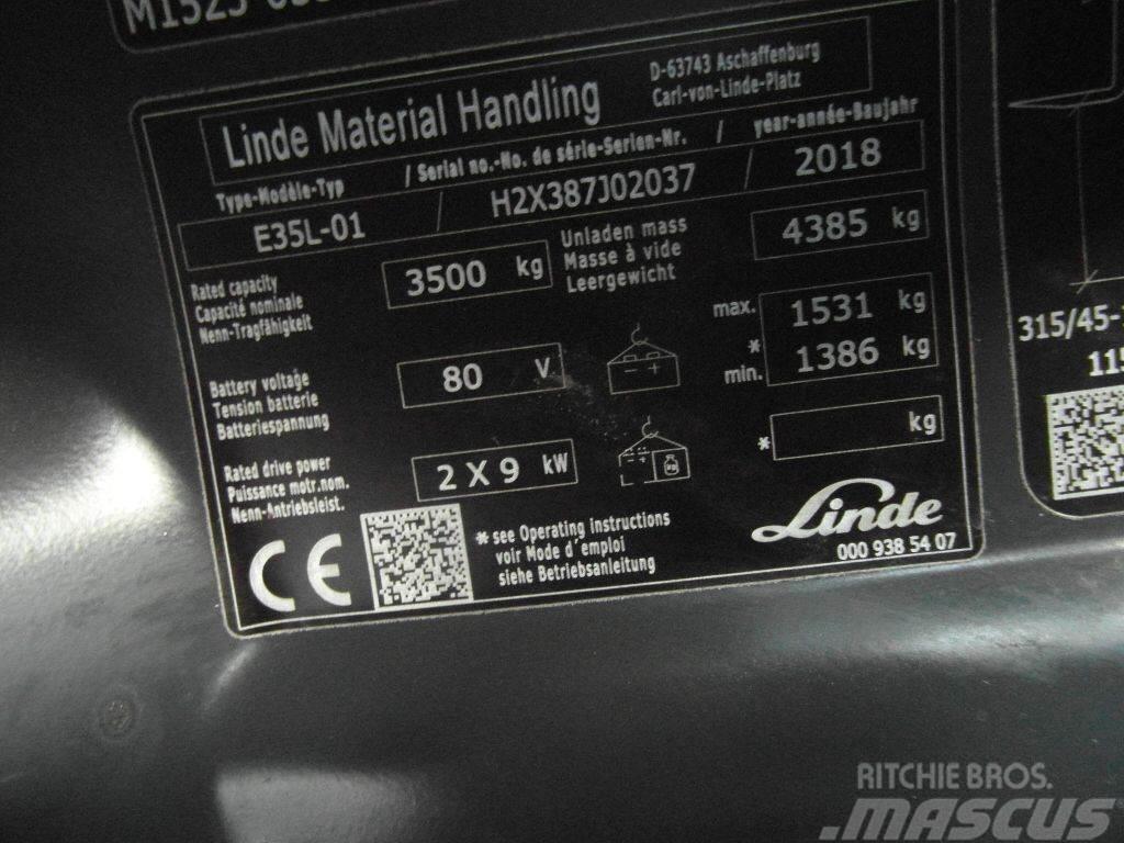 Linde E35L-387-01 Elektrostapler